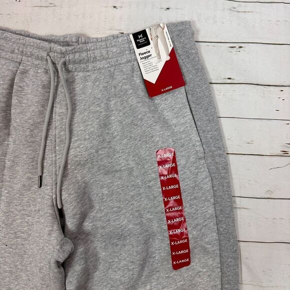 Member's Mark Ladies Fleece Jogger Size XL Light Grey Heather - Picture 7 of 8
